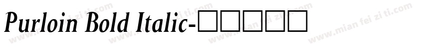 Purloin Bold Italic字体转换